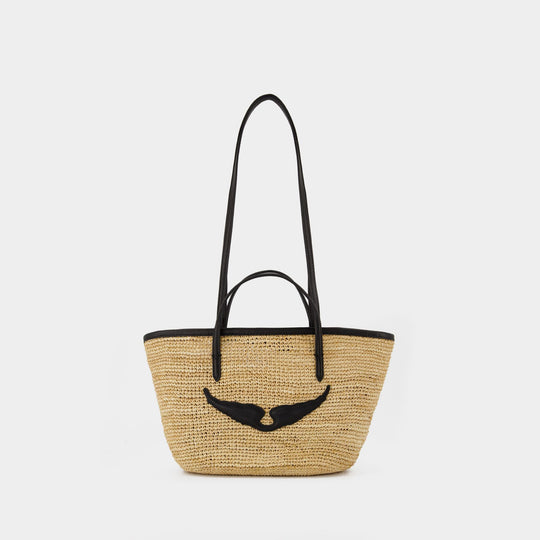 Cabas Le Mini Wings - Zadig & Voltaire - Raphia - Beige