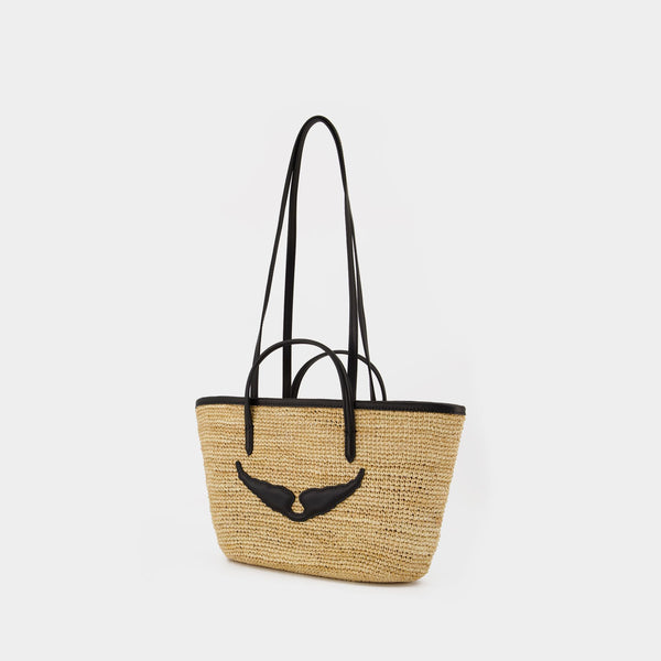 Cabas Le Mini Wings - Zadig & Voltaire - Raphia - Beige