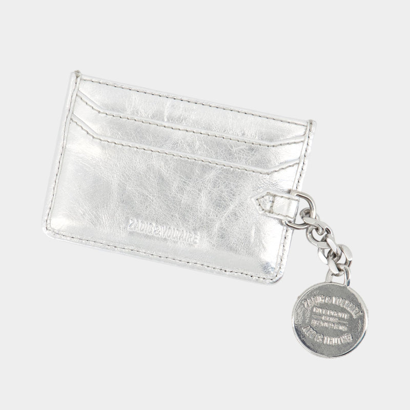 Porte-monnaie Sunny Pass - Zadig & Voltaire - Cuir - Argenté