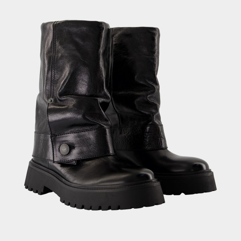 Bottines Angie Sleeve - Zadig & Voltaire - Cuir - Noir