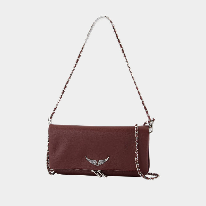 Sac À Bandoulière Rock - Zadig & Voltaire - Cuir - Bordeaux
