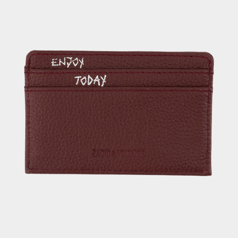 Porte-Carte Zv Pass - Zadig & Voltaire - Cuir - Bordeaux