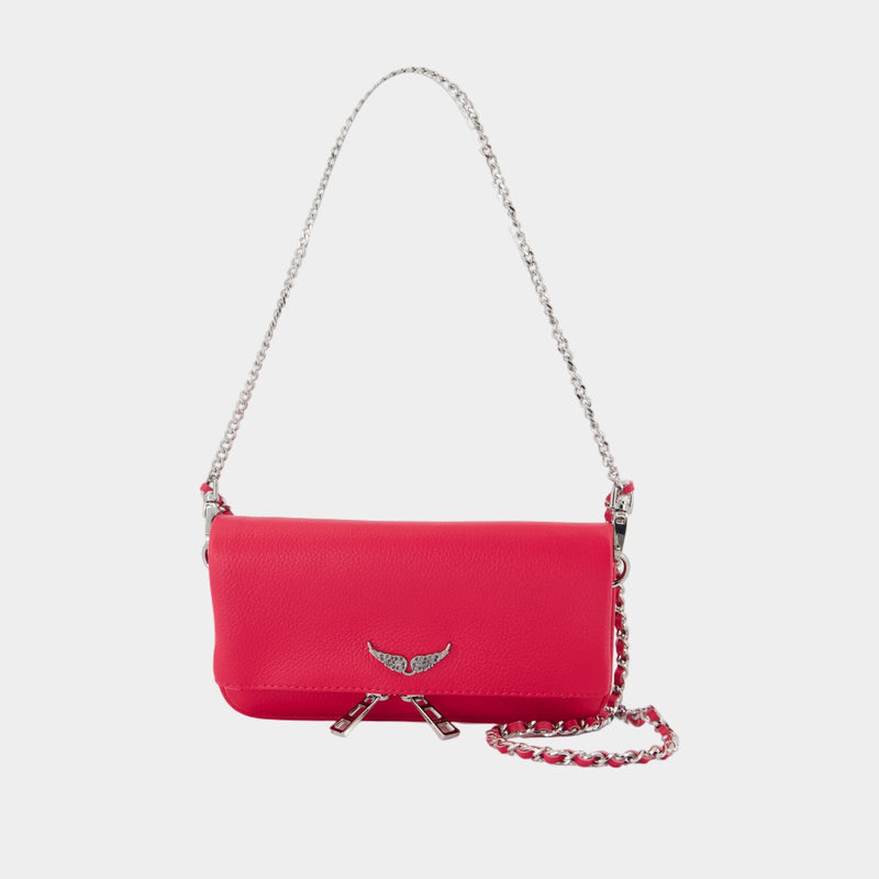 Wallet On Chain Rock Nano - Zadig & Voltaire - Cuir - Rose
