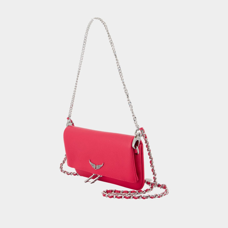 Wallet On Chain Rock Nano - Zadig & Voltaire - Cuir - Rose