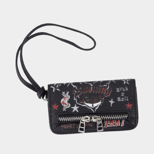 Wallet On Chain Rock Keyring - Zadig & Voltaire - Cuir - Noir