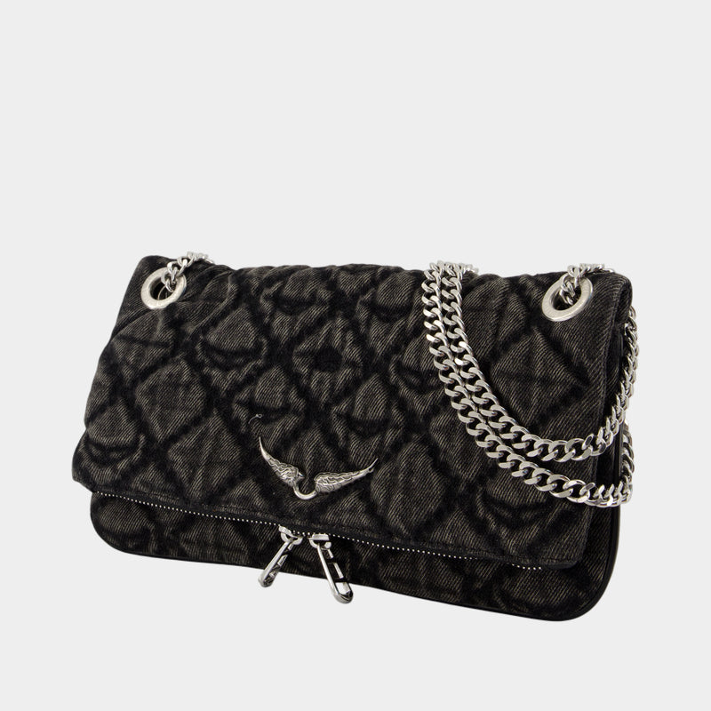 Wallet On Chain Rock Ii - Zadig & Voltaire - Coton - Gris Foncé