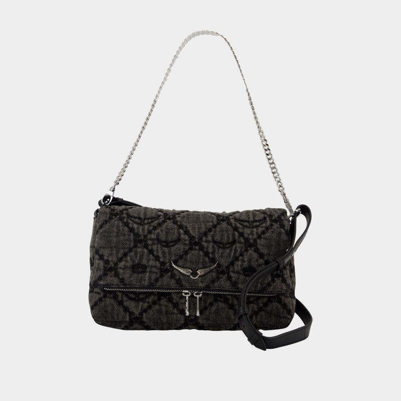 Sac À Bandoulière Rocky Ii - Zadig & Voltaire - Coton - Gris Foncé