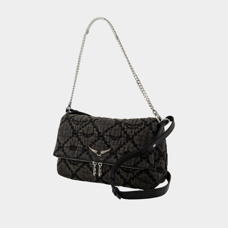 Sac À Bandoulière Rocky Ii - Zadig & Voltaire - Coton - Gris Foncé