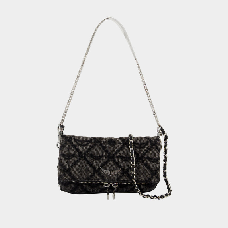 Wallet On Chain Rock Nano - Zadig & Voltaire - Coton - Gris