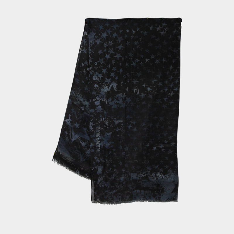 Écharpe Judy Stars - Zadig & Voltaire - Laine - Gris Foncé