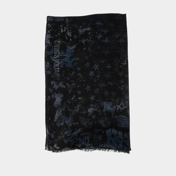 Écharpe Judy Stars - Zadig & Voltaire - Laine - Gris Foncé