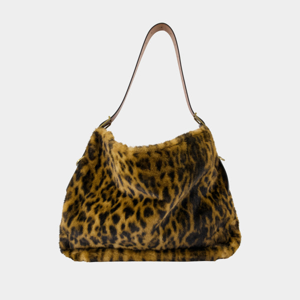 Sac Porté Épaule Jane Hobo - Zadig&Voltaire - Fausse Fourrure - Marron