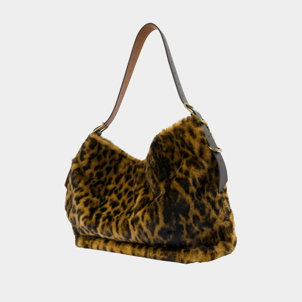 Sac Porté Épaule Jane Hobo - Zadig&Voltaire - Fausse Fourrure - Marron