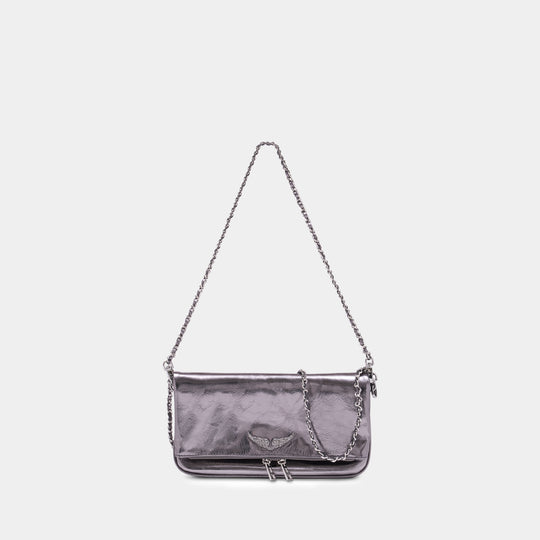 Sac À Bandoulière Rock Vintage - Zadig & Voltaire - Cuir - Argenté