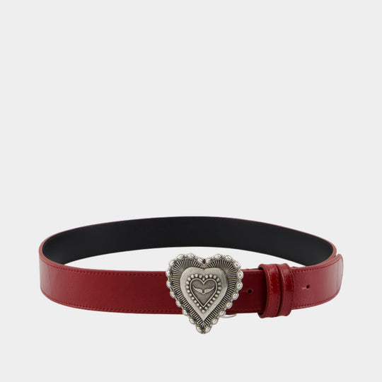 Ceinture Santa Fe Crush - Zadig & Voltaire - Cuir - Rouge