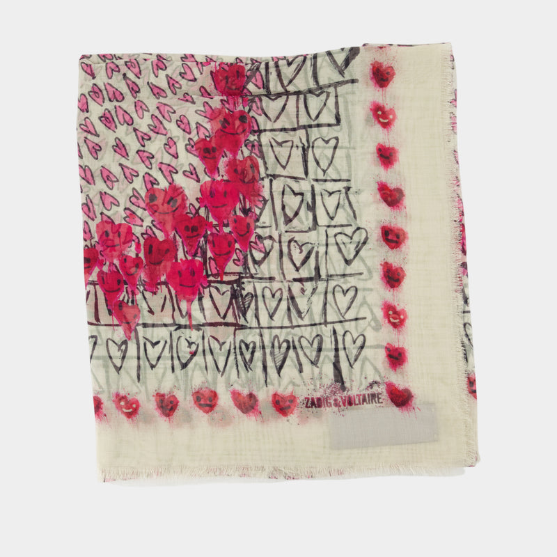 Écharpe Kerry Hearts - Zadig & Voltaire - Synthétique - Multi