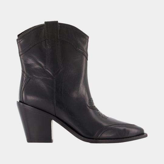Bottines Cara Spazzo - Zadig & Voltaire - Cuir - Noir