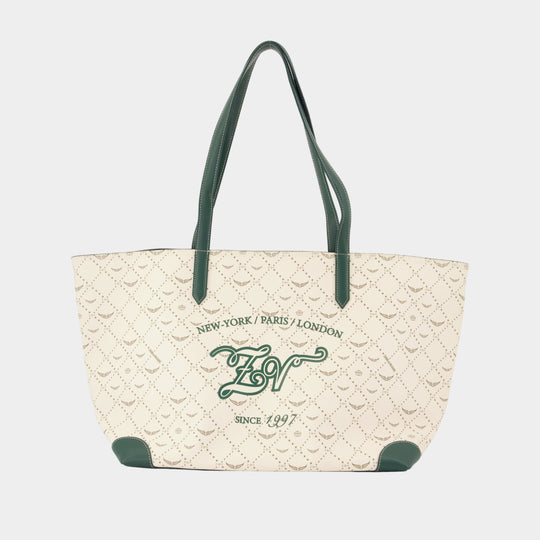 Cabas Xl Monogram Tennis - Zadig & Voltaire - Synthétique - Blanc