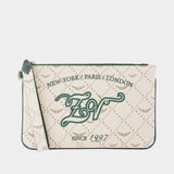 Pochette Z Monogram Tennis - Zadig & Voltaire - Synthétique - Blanc