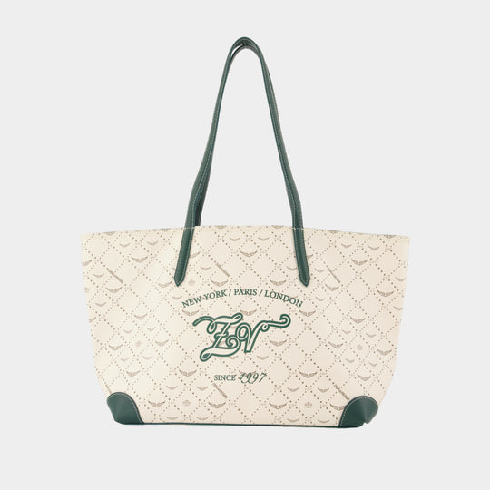 Cabas Z Monogram Tennis - Zadig & Voltaire - Synthétique - Blanc