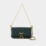 Sac À Bandoulière Rock Nano Grained - Zadig & Voltaire - Cuir - Vert