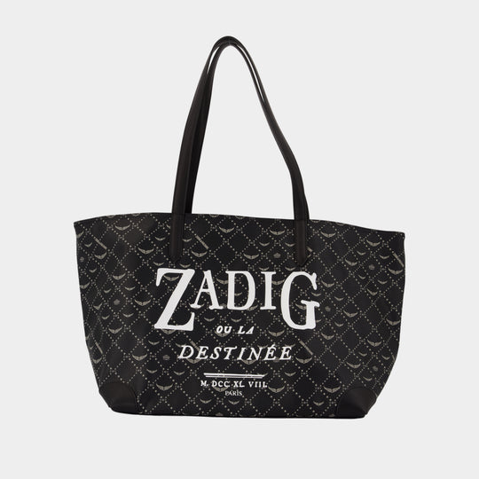 Cabas Xl Monogram Book Tag - Zadig & Voltaire - Synthétique - Noir