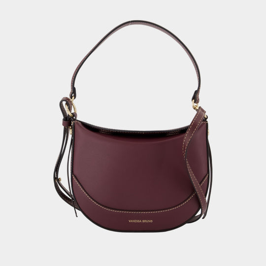 Sac Porté Épaule Mini Daily - Vanessa Bruno - Cuir - Bordeaux