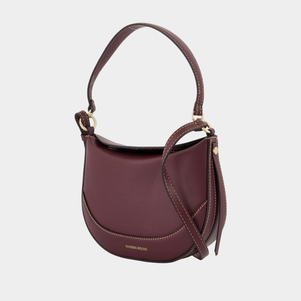 Sac Porté Épaule Mini Daily - Vanessa Bruno - Cuir - Bordeaux
