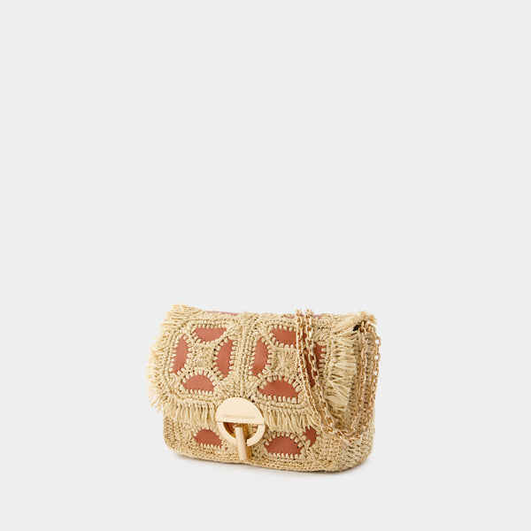 Sac À Bandoulière Moon - Vanessa Bruno - Raphia - Marron
