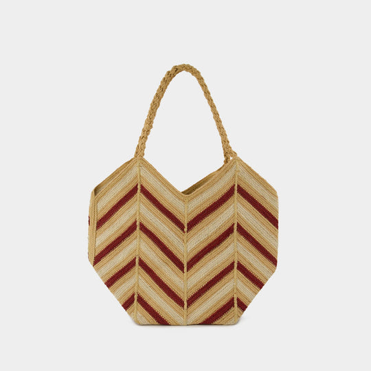 Sac Porté Épaule Panier - Vanessa Bruno - Jute - Bordeaux