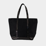 Cabas M Zippe - Vanessa Bruno - Coton - Noir