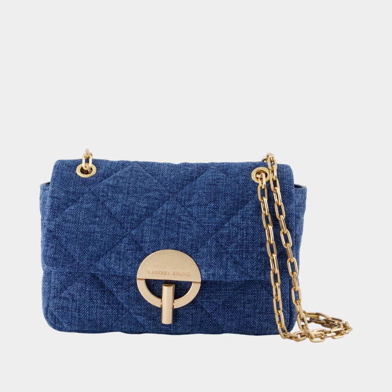Sac À Bandoulière Moon Moyen - Vanessa Bruno - Lin - Bleu