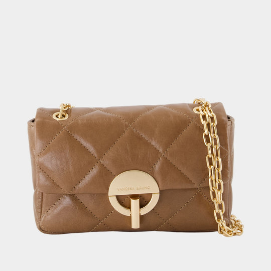 Sac À Bandoulière Moon Moyen - Vanessa Bruno - Cuir - Marron