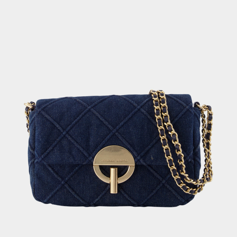 Sac Porté Épaule Moon Moyen - Vanessa Bruno - Coton - Bleu