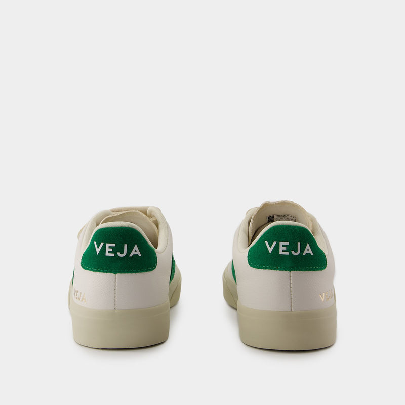 Sneakers Recife Logo - Veja - Cuir - Blanc Emeraude