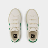 Sneakers Recife Logo - Veja - Cuir - Blanc Emeraude