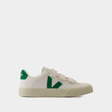 Sneakers Recife Logo - Veja - Cuir - Blanc Emeraude