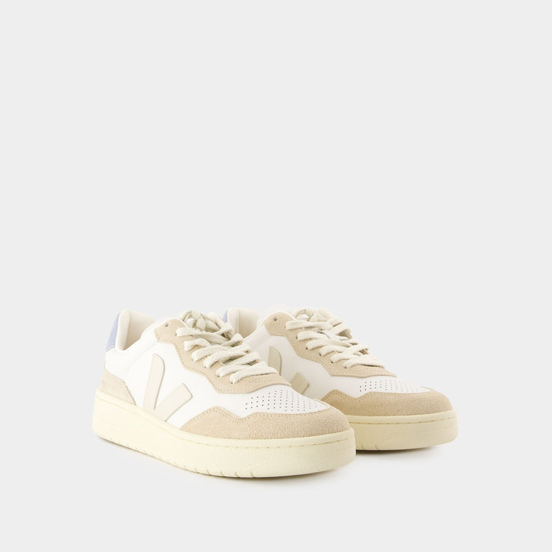 Sneakers V-90 - Veja - Cuir - Extra Blanc