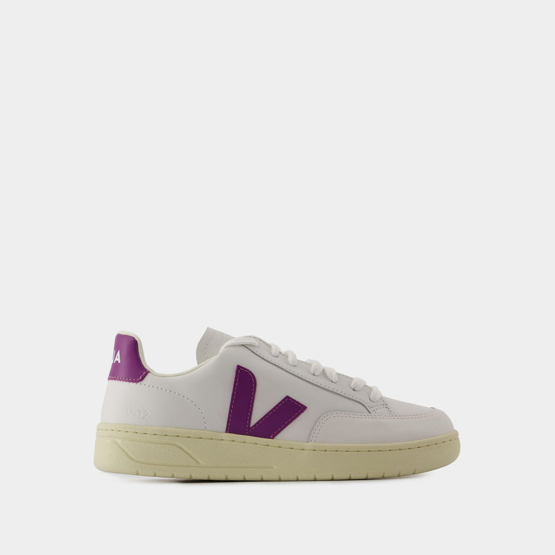 Sneakers V-12 - Veja - Cuir - Blanc Cosmos