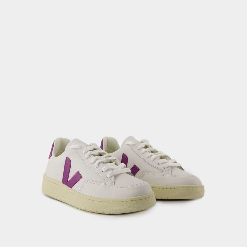 Sneakers V-12 - Veja - Cuir - Blanc Cosmos