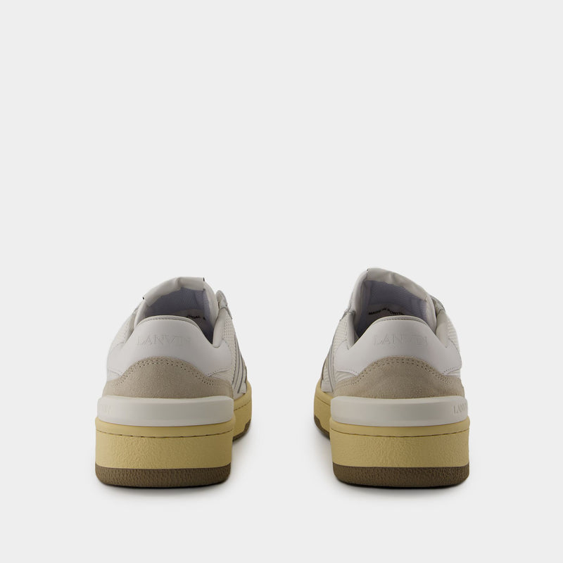 Sneakers Tennis Low Top - Lanvin - Cuir - Blanc