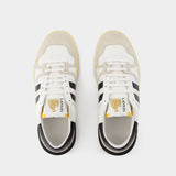 Sneakers Clay Low Top - Lanvin - Cuir - Blanc/Noir