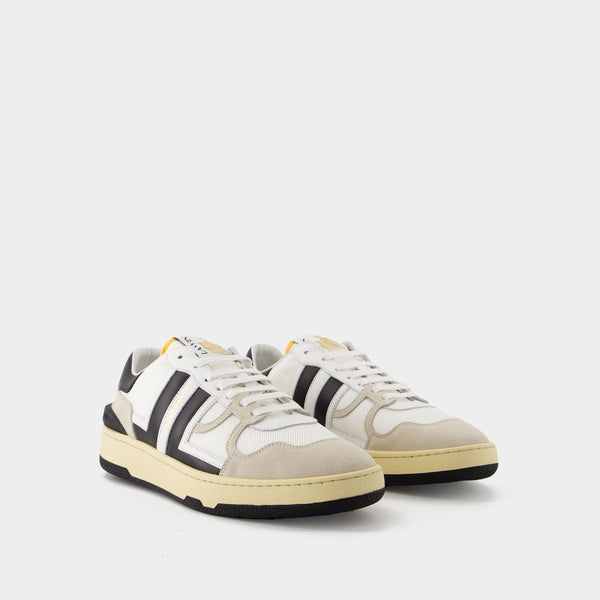 Sneakers Clay Low Top - Lanvin - Cuir - Blanc/Noir
