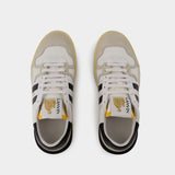 Sneakers Clay Low Top - Lanvin - Cuir - Blanc/Noir