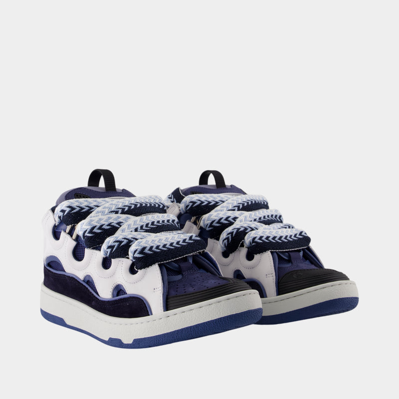 Sneakers Curb - Lanvin - Synthétique - Noir/Bleu