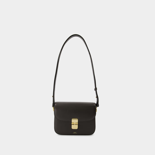 Sac À Bandoulière Grace Small - A.P.C. - Cuir - Anthracite
