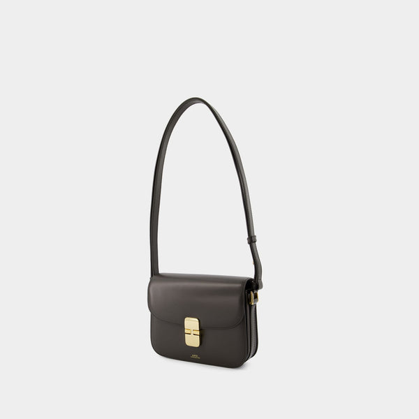 Sac À Bandoulière Grace Small - A.P.C. - Cuir - Anthracite