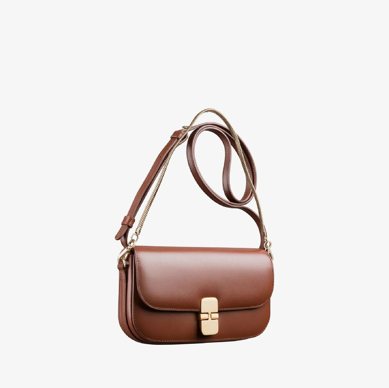 Pochette Grace Chaine - A.P.C. - Cuir - Marron