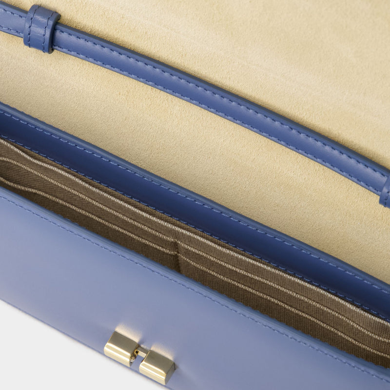 Pochette Grace Chaine - A.P.C. - Cuir - Bleu