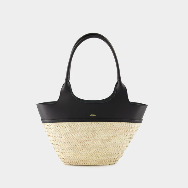 Sac Porté Épaule Panier Tanger - A.P.C. - Cuir - Noir